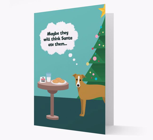 'Santa's Cookies' - Personalised {breedFullName} Christmas Card