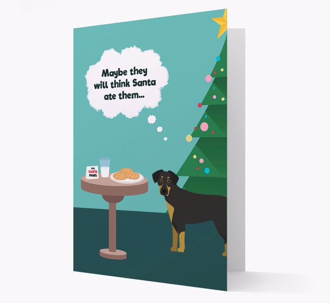 'Santa's Cookies' - Personalised {breedFullName} Christmas Card