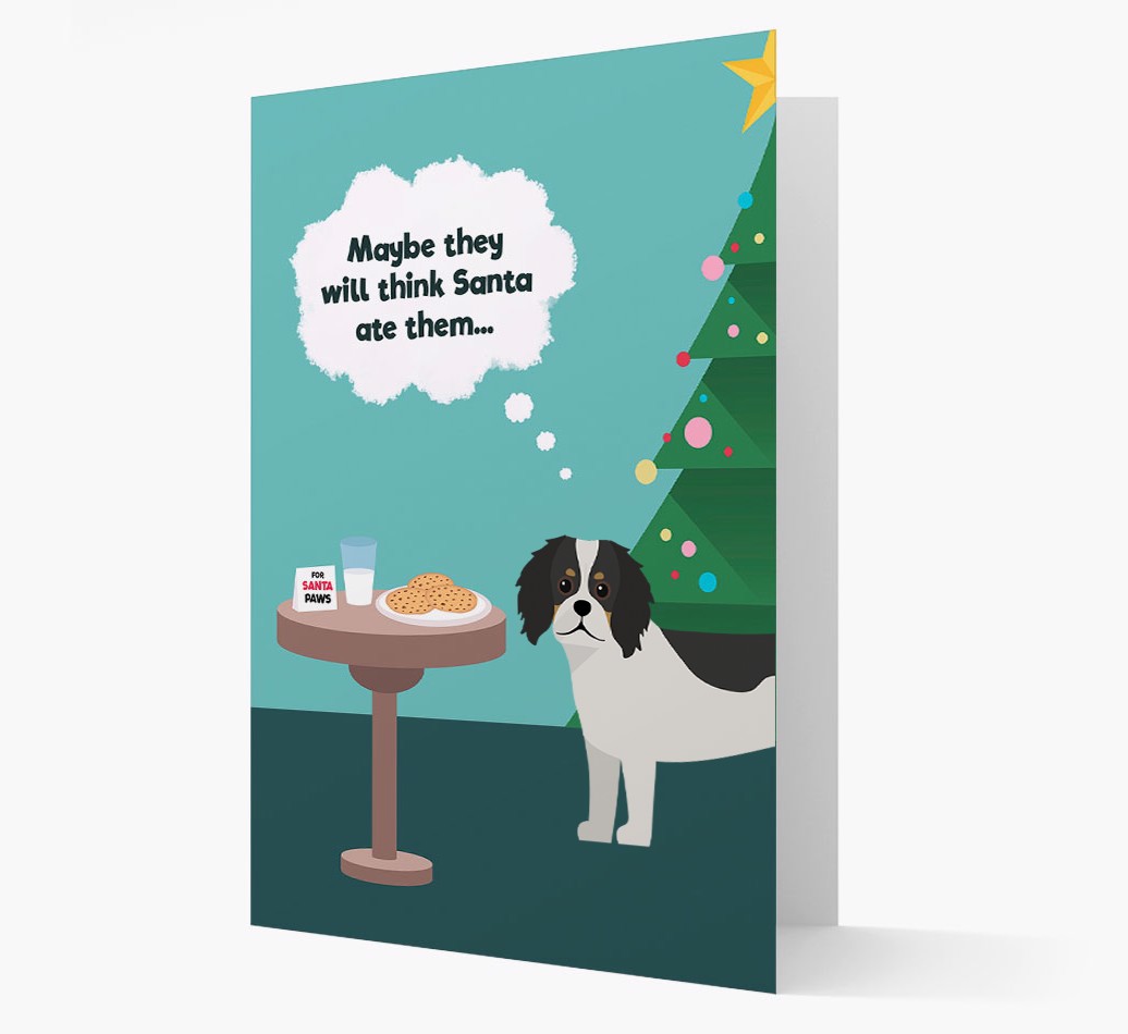 'Santa's Cookies' - Personalised {breedFullName} Christmas Card Front