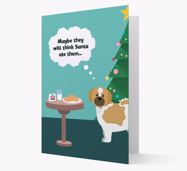 'Santa's Cookies' - Personalised {breedFullName} Christmas Card