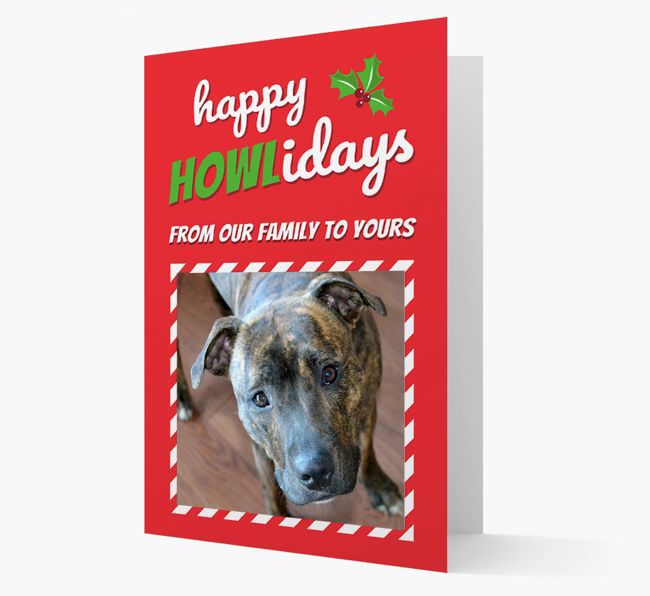'Happy Holidays!' - {breedFullName} Photo Upload Christmas Card