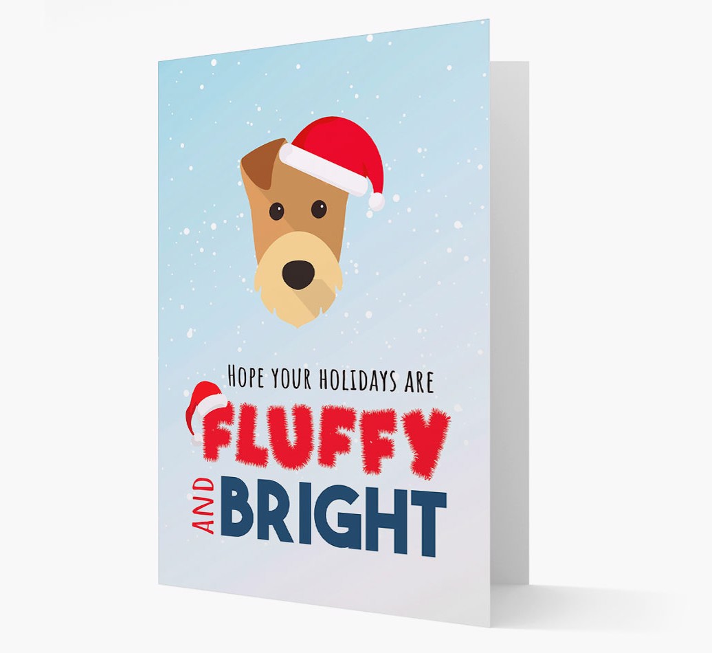 'Fluffy and Bright' - Personalized {breedFullName} Christmas Card Front