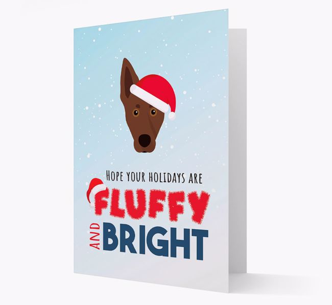 'Fluffy and Bright' - Personalized {breedFullName} Christmas Card