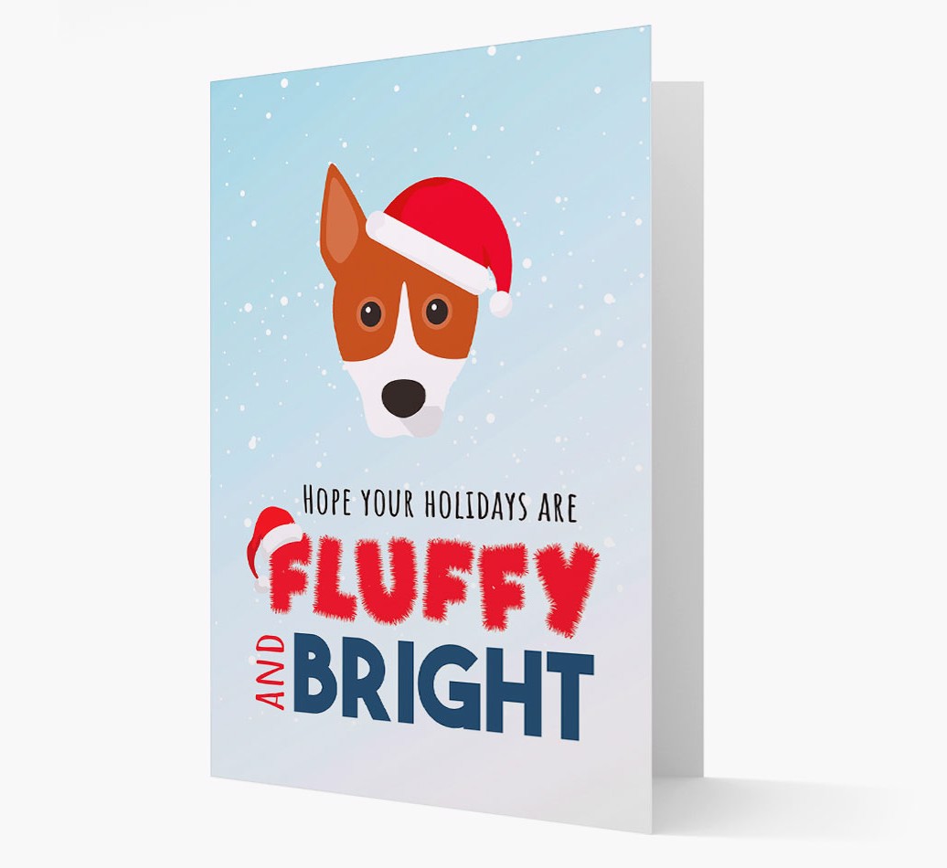'Fluffy and Bright' - Personalized {breedFullName} Christmas Card Front