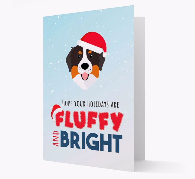 'Fluffy and Bright' - Personalized {breedFullName} Christmas Card