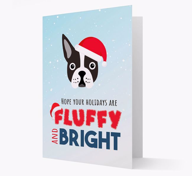 'Fluffy and Bright' - Personalized {breedFullName} Christmas Card