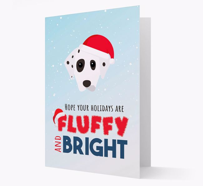 'Fluffy and Bright' - Personalised {breedFullName} Christmas Card
