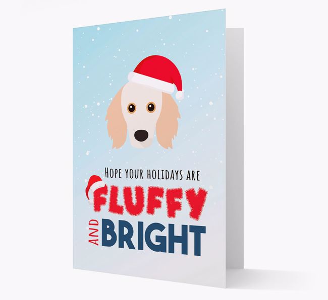 'Fluffy and Bright' - Personalised {breedFullName} Christmas Card