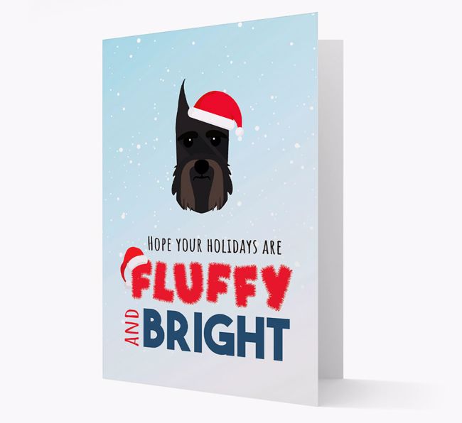 'Fluffy and Bright' - Personalized {breedFullName} Christmas Card