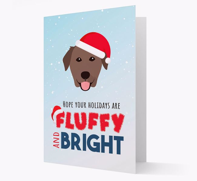 'Fluffy and Bright' - Personalized {breedFullName} Christmas Card