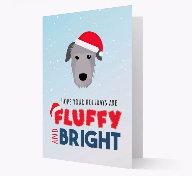 'Fluffy and Bright' - Personalized {breedFullName} Christmas Card