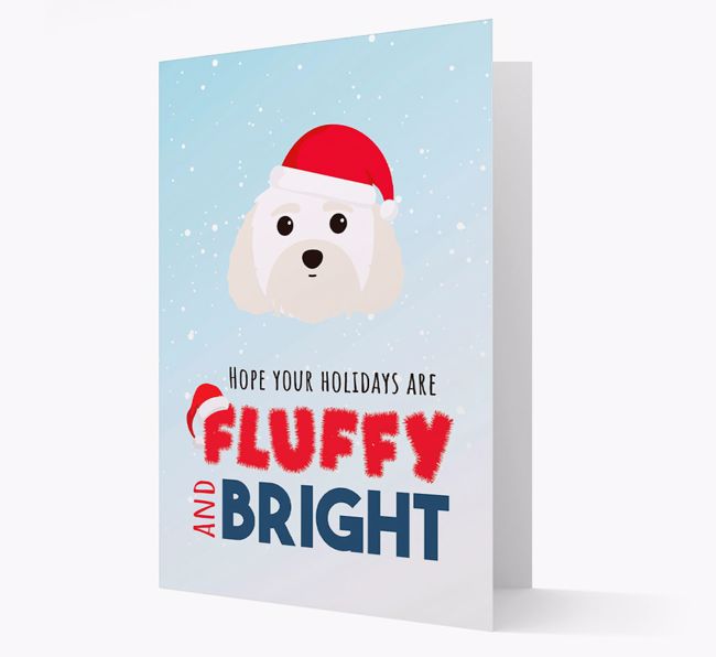 'Fluffy and Bright' - Personalized {breedFullName} Christmas Card