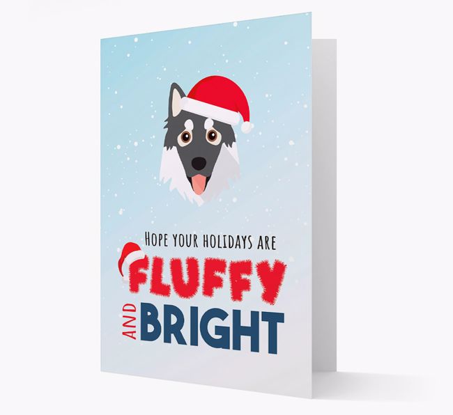 'Fluffy and Bright' - Personalized {breedFullName} Christmas Card