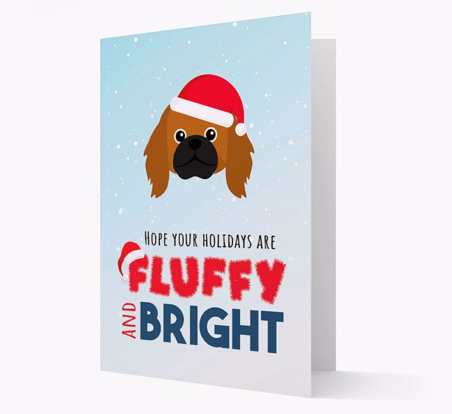 'Fluffy and Bright' - Personalised {breedFullName} Christmas Card