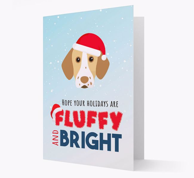 'Fluffy and Bright' - Personalized {breedFullName} Christmas Card