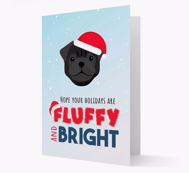 'Fluffy and Bright' - Personalized {breedFullName} Christmas Card