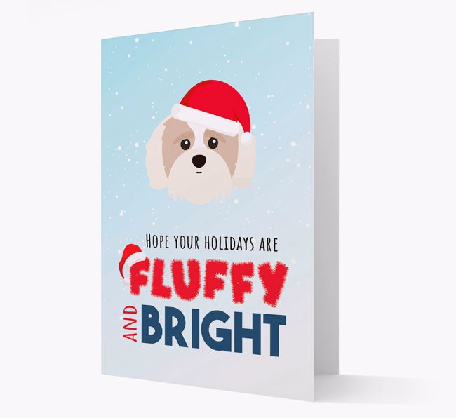 'Fluffy and Bright' - Personalized {breedFullName} Christmas Card