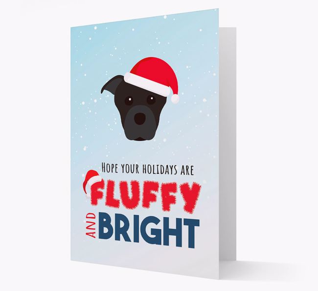 'Fluffy and Bright' - Personalised {breedFullName} Christmas Card