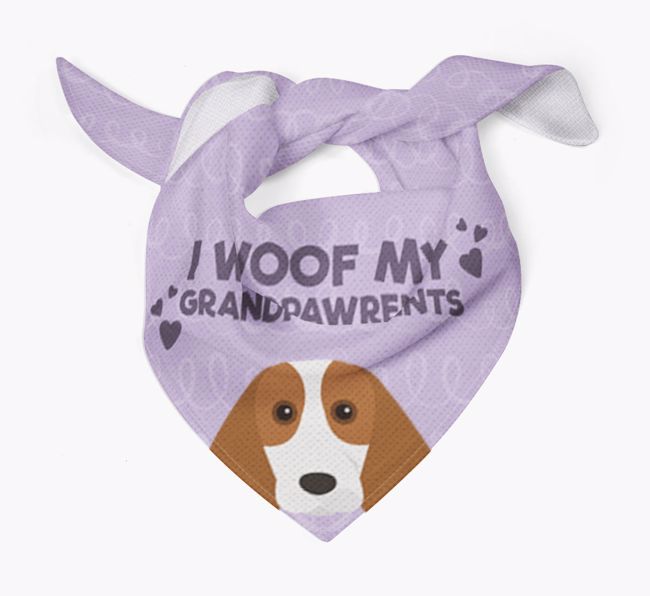 'I Woof My Grandpawrents' Bandana for your {breedFullName}