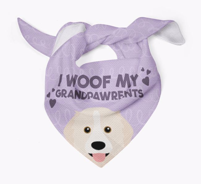 'I Woof My Grandpawrents' Bandana for your {breedFullName}