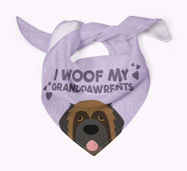 'I Woof My Grandpawrents' Bandana for your {breedFullName}