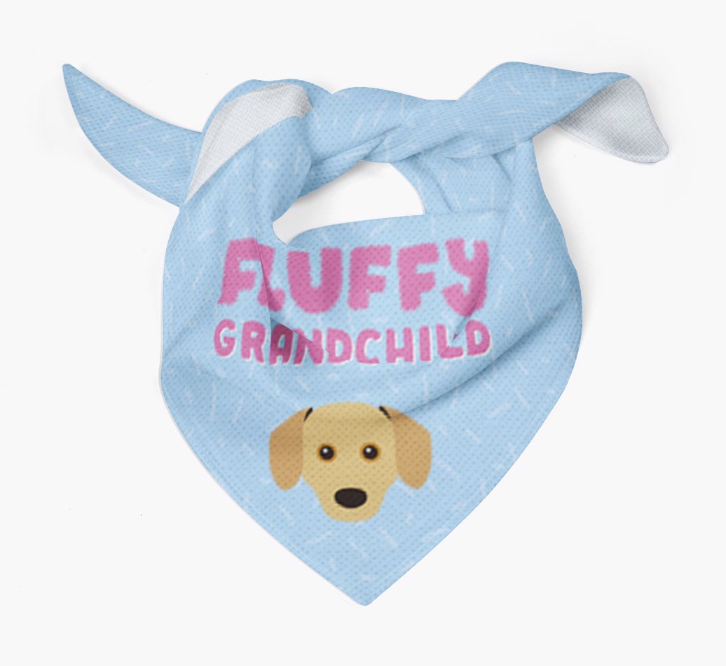 Fluffy Grandchild Bandana for your {breedFullName} Tied