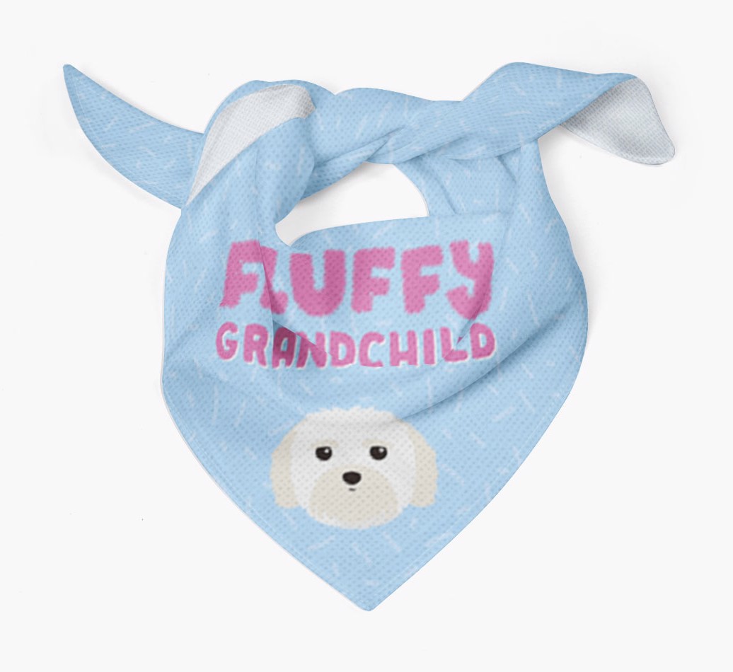 Fluffy Grandchild Bandana for your {breedFullName} Tied