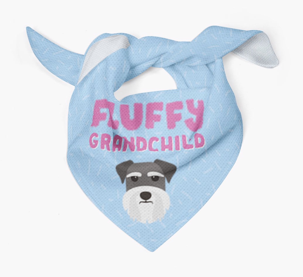 Fluffy Grandchild Bandana for your {breedFullName} Tied