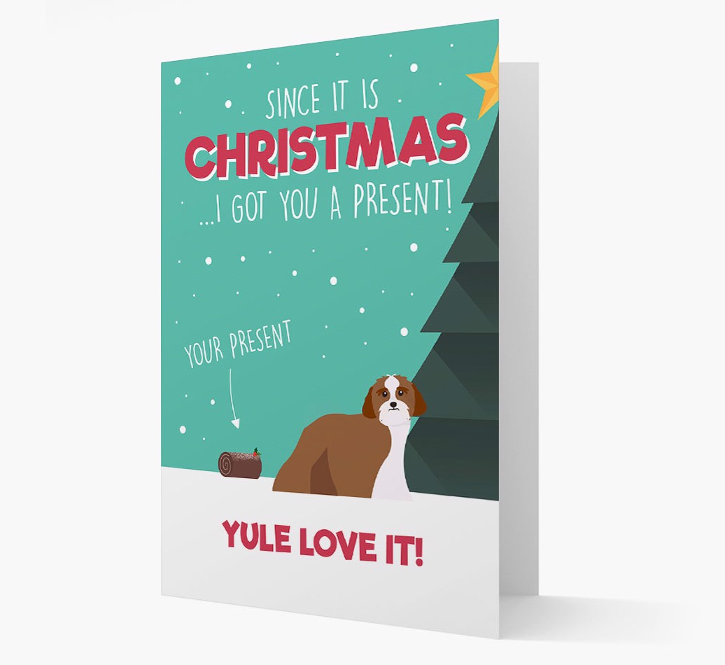 'Yule Love It' - Personalized {breedFullName} Christmas Card Front