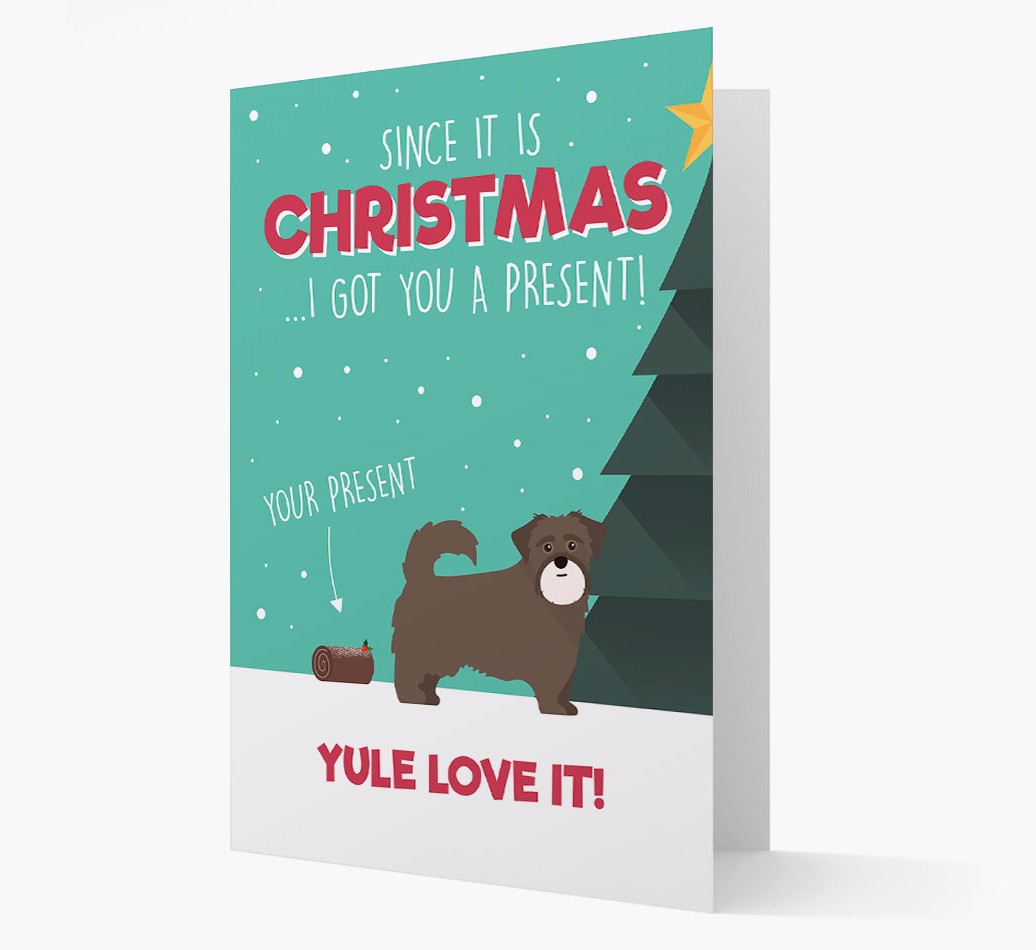 'Yule Love It' - Personalized {breedFullName} Christmas Card Front