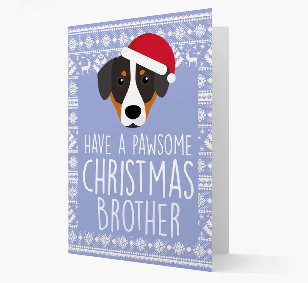 'Have a Pawsome Christmas' - Personalized {breedFullName} Christmas Card Front