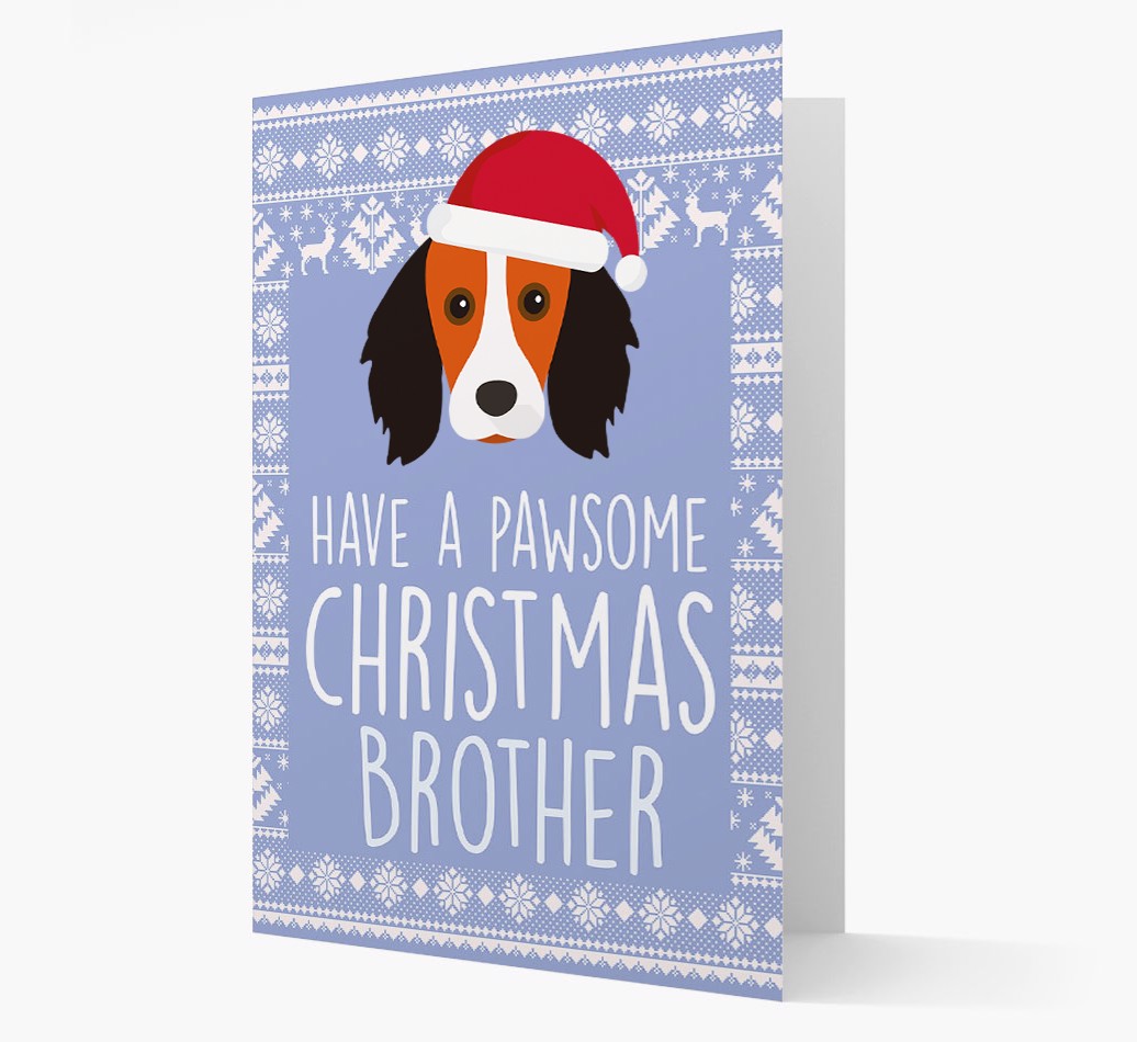 'Have a Pawsome Christmas' - Personalized {breedFullName} Christmas Card Front