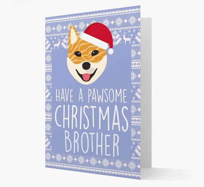 'Have a Pawsome Christmas' - Personalized {breedFullName} Christmas Card