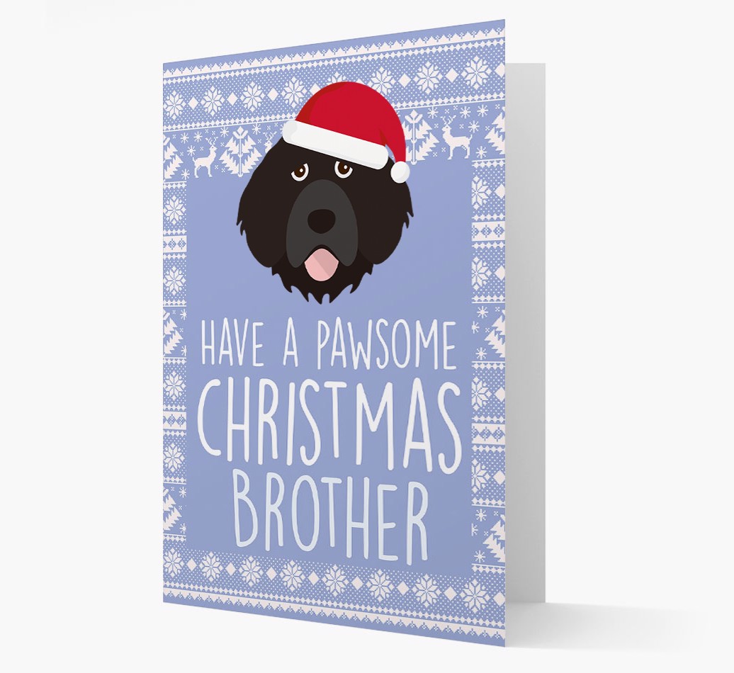 'Have a Pawsome Christmas' - Personalised {breedFullName} Christmas Card Front