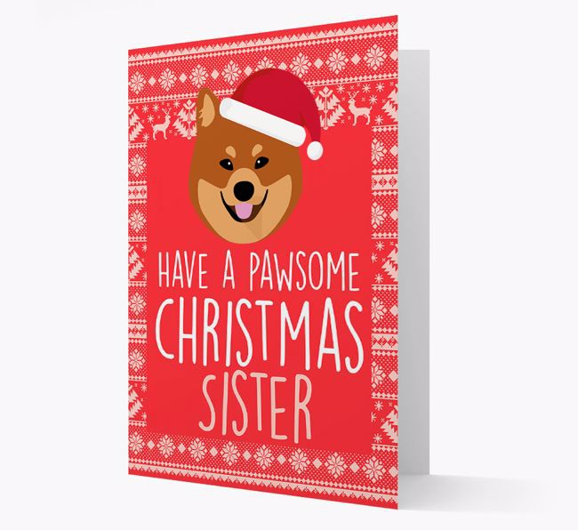 'Have a Pawsome Christmas' - Personalized {breedFullName} Christmas Card