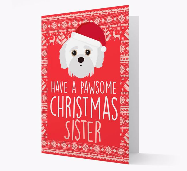 'Have a Pawsome Christmas' - Personalized {breedFullName} Christmas Card