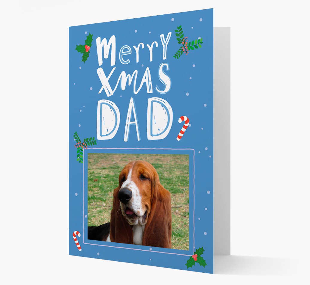 Merry Xmas Dad: Personalised {breedFullName} Photo Christmas Card