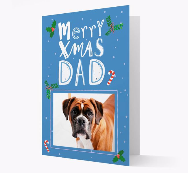 Merry Xmas Dad: Personalised {breedFullName} Photo Christmas Card
