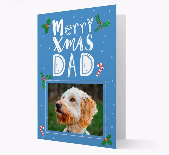 Merry Xmas Dad: Personalised {breedFullName} Photo Christmas Card