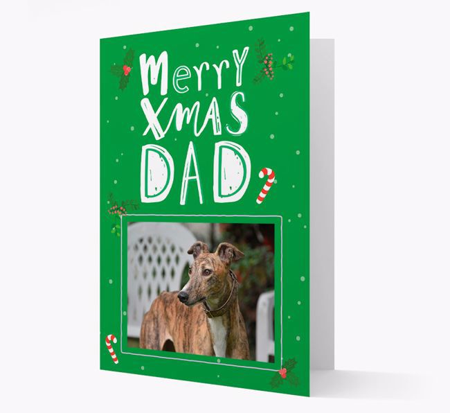 'Merry X-Mas Dad' - {breedFullName} Photo Upload Christmas Card