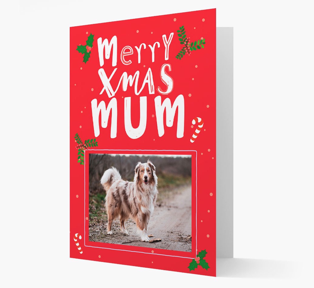 'Merry Xmas Dad' - {breedFullName} Photo Upload Christmas Card