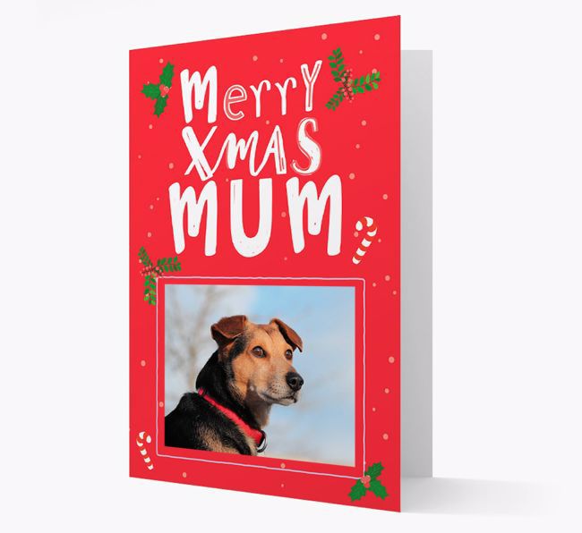 Merry Xmas Mum: Personalised {breedFullName} Photo Christmas Card