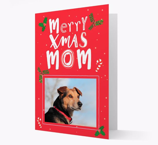 Merry Xmas Mom: Personalized {breedFullName} Photo Christmas Card