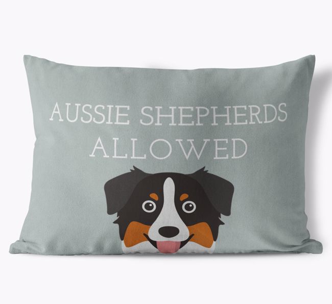 Dogs Allowed: Personalized {breedFullName} Soft Touch Pillow