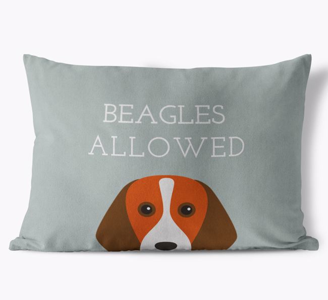 Dogs Allowed: Personalized {breedFullName} Soft Touch Pillow