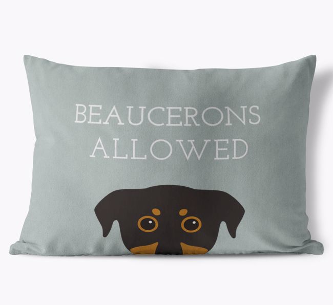 Dogs Allowed: Personalised {breedFullName} Soft Touch Cushion