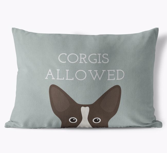 Dogs Allowed: Personalized {breedFullName} Soft Touch Pillow