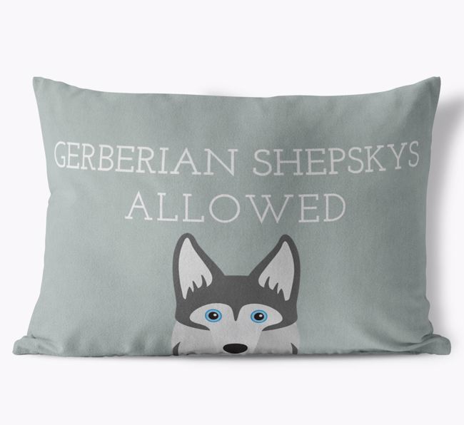 Dogs Allowed: Personalized {breedFullName} Soft Touch Pillow