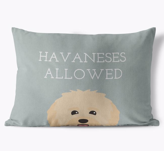 Dogs Allowed: Personalized {breedFullName} Soft Touch Pillow