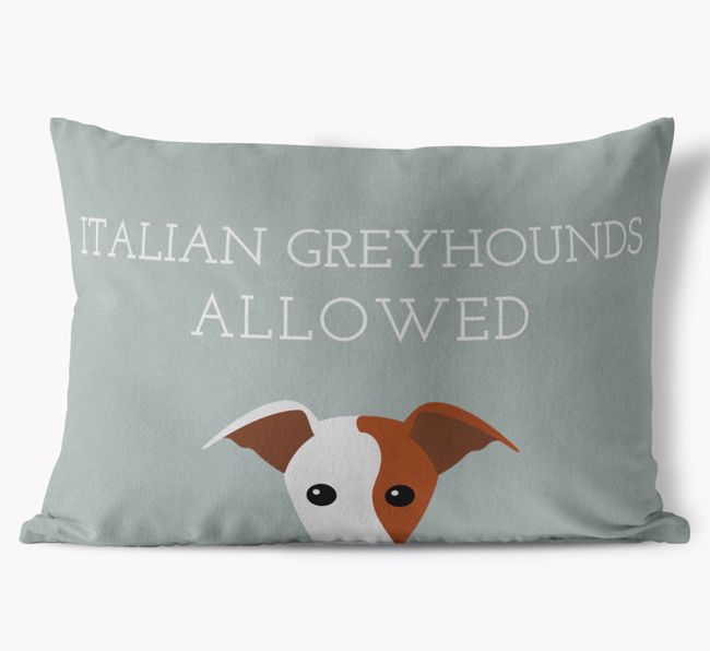 Dogs Allowed: Personalized {breedFullName} Soft Touch Pillow